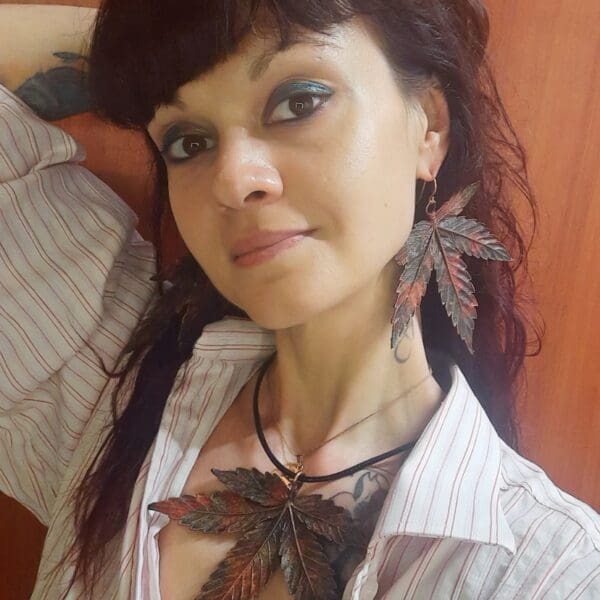 Комплект: серьги и подвеска "Индика" Медный Лис