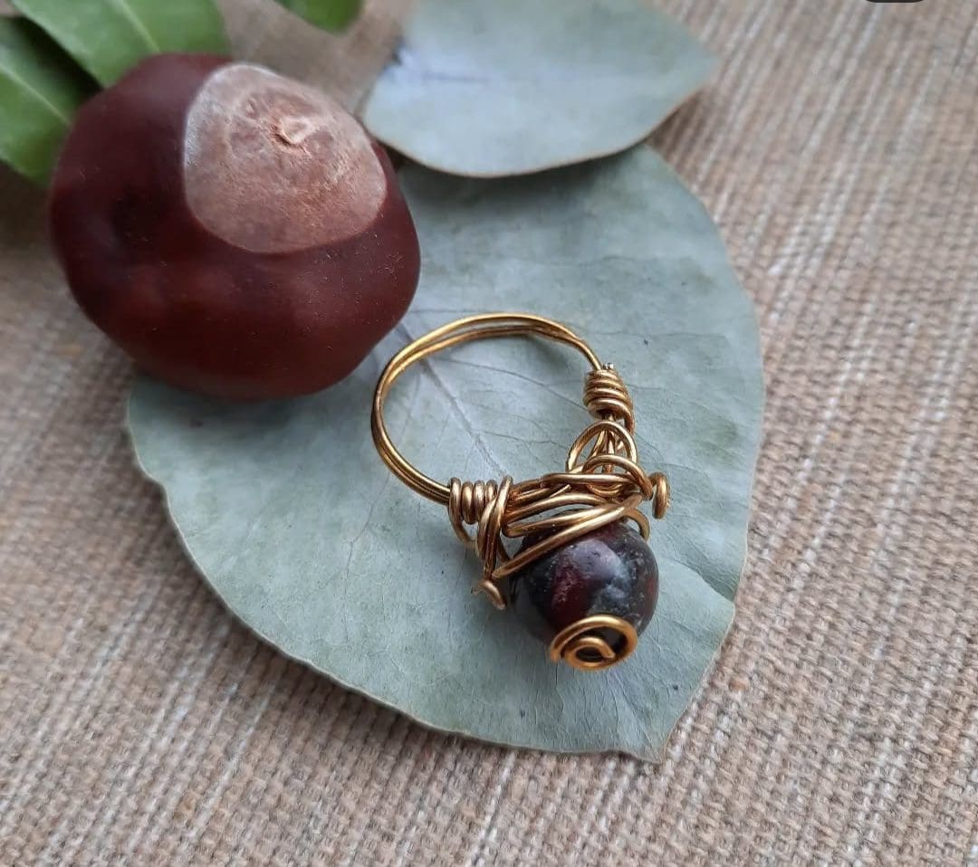 Кольцо из проволоки с яшмой Elfin Gem 1 Кольцо из проволоки с яшмой Elfin Gem